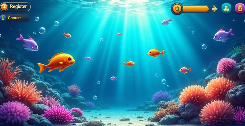 Fish shooting game with realistic graphics
